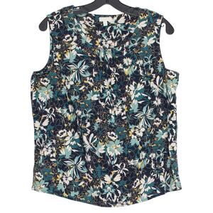 Talbots Womens Top Floral Boho Cottage Fairy Grunge Feminine Large Petite GP